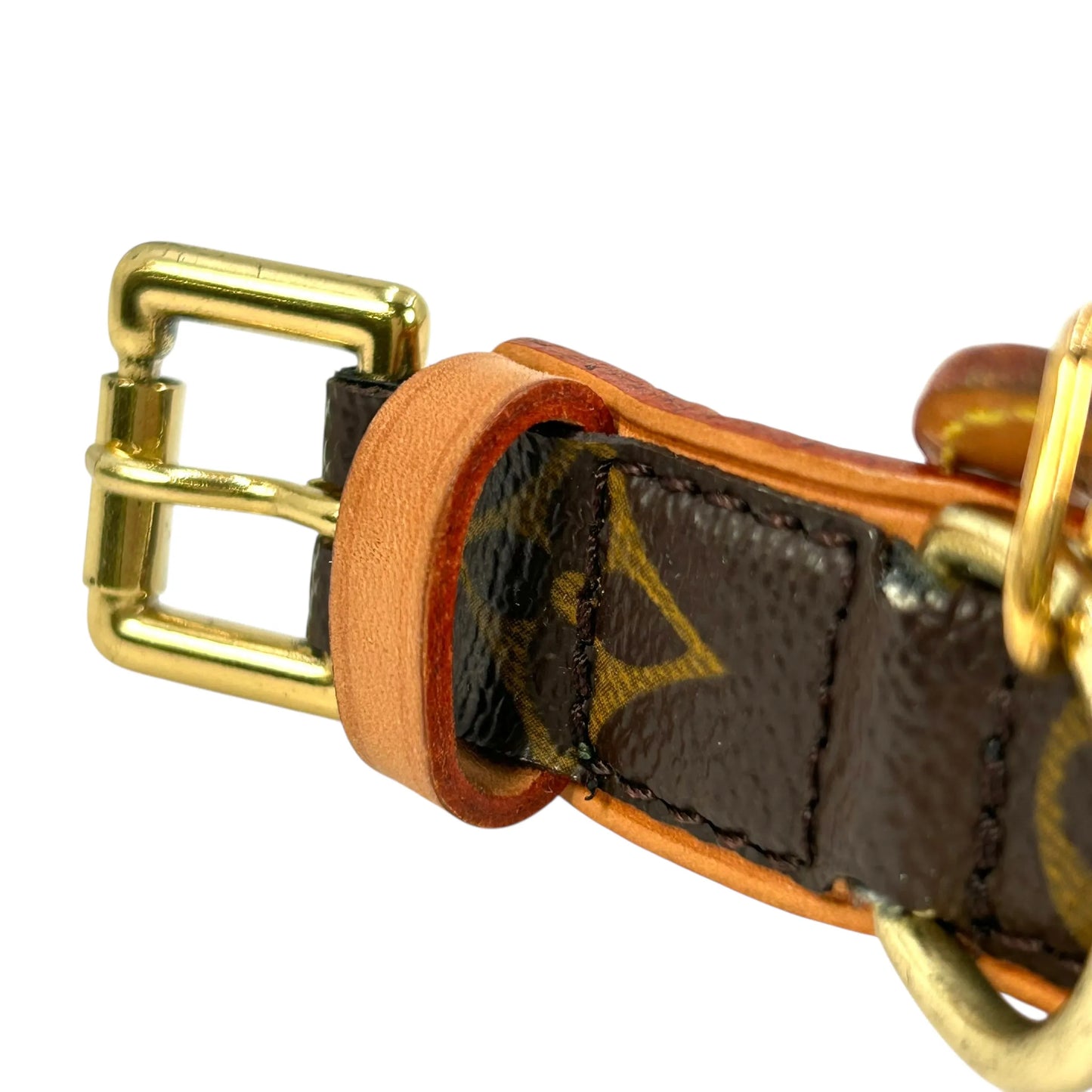 Louis Vuitton Monogram Canvas Collier Baxter MM Pet Collar, 35-43cm, Brown 