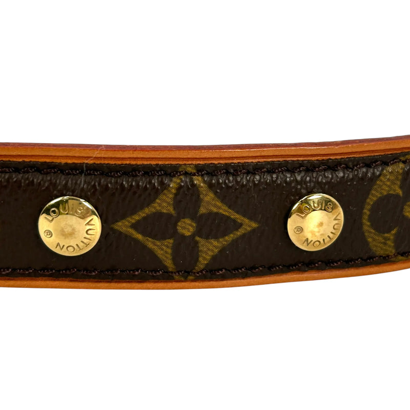 Louis Vuitton Monogram Canvas Collier Baxter MM Pet Collar, 35-43cm, Brown 