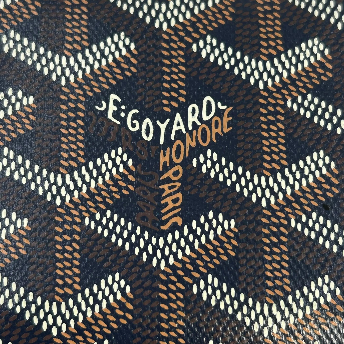 GOYARD Bourbon Fragment Case Card Case - Navy 