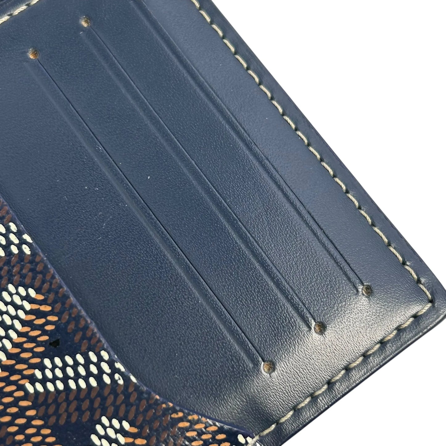 GOYARD Bourbon Fragment Case Card Case - Navy 