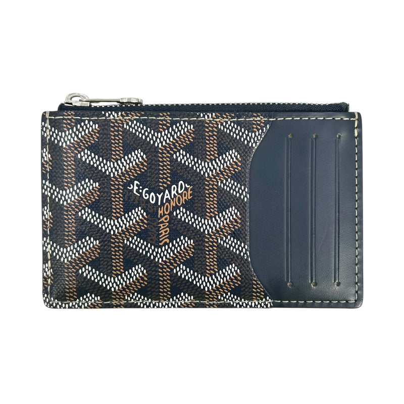 GOYARD Bourbon Fragment Case Card Case - Navy 
