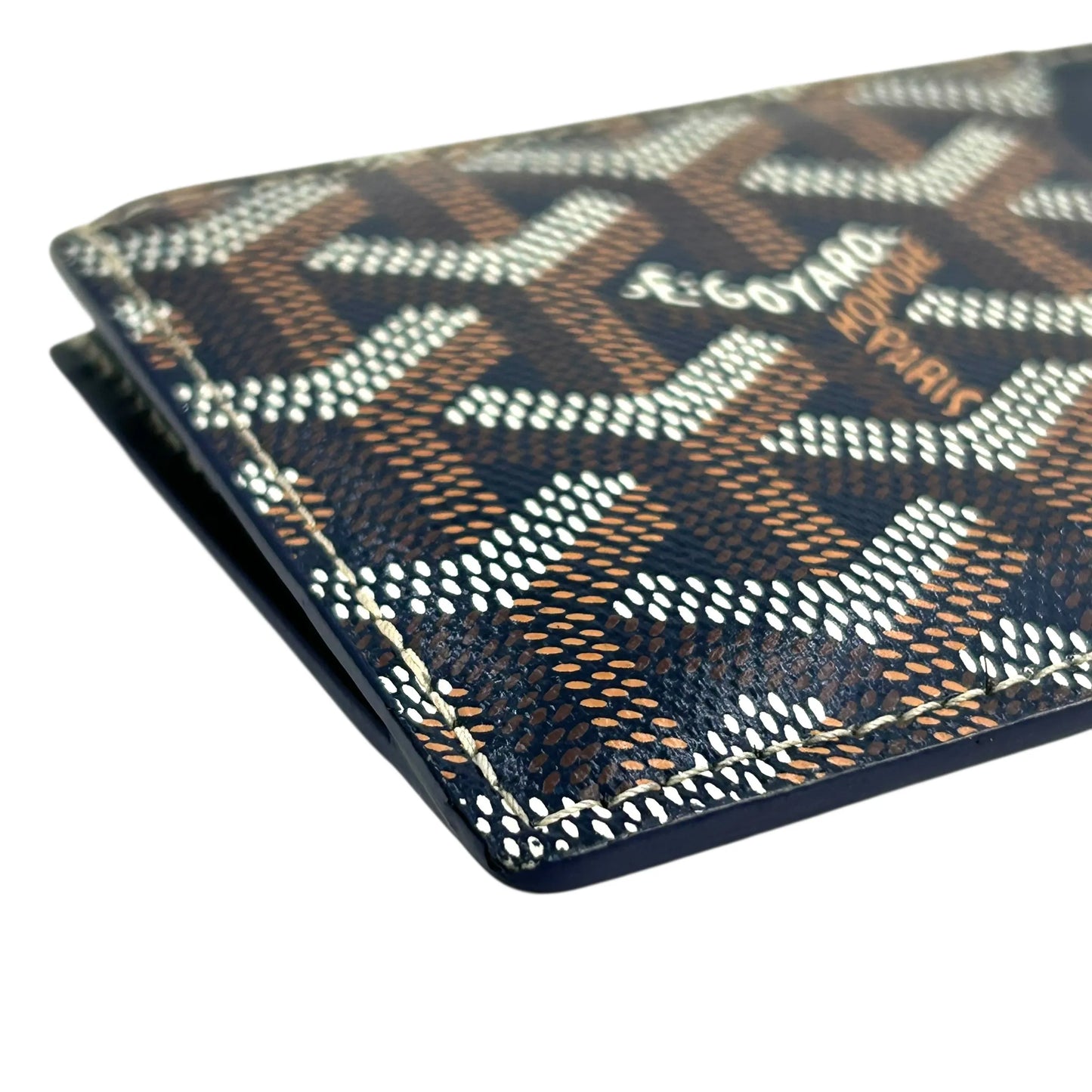 GOYARD Bourbon Fragment Case Card Case - Navy 