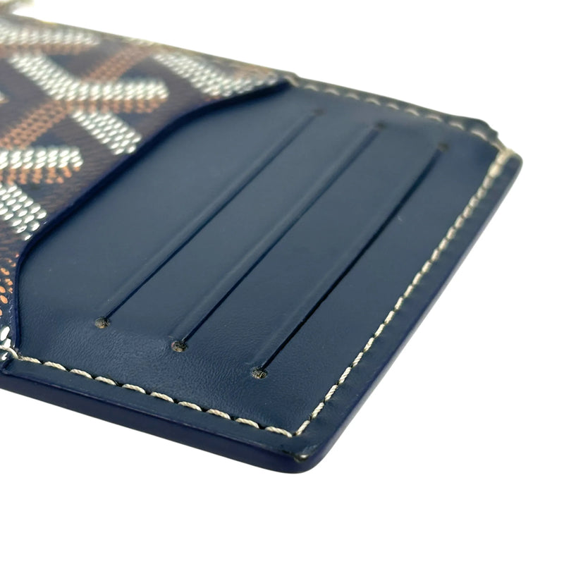 GOYARD Bourbon Fragment Case Card Case - Navy 