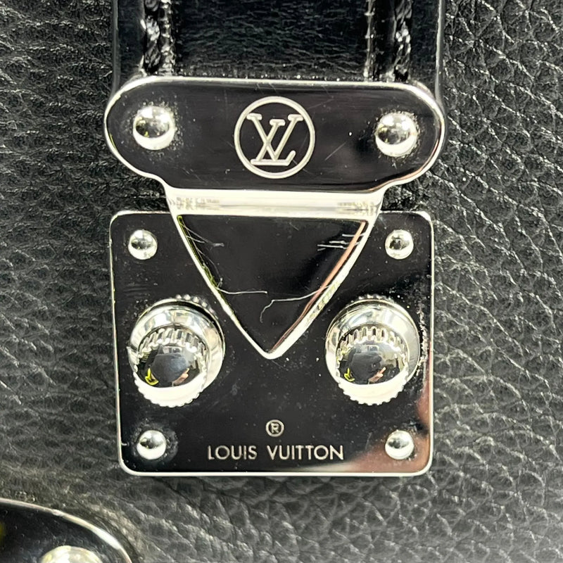Louis Vuitton Calfskin Leather Side Trunk PM with Silver Hardware Handbag/Shoulder Bag - Black 