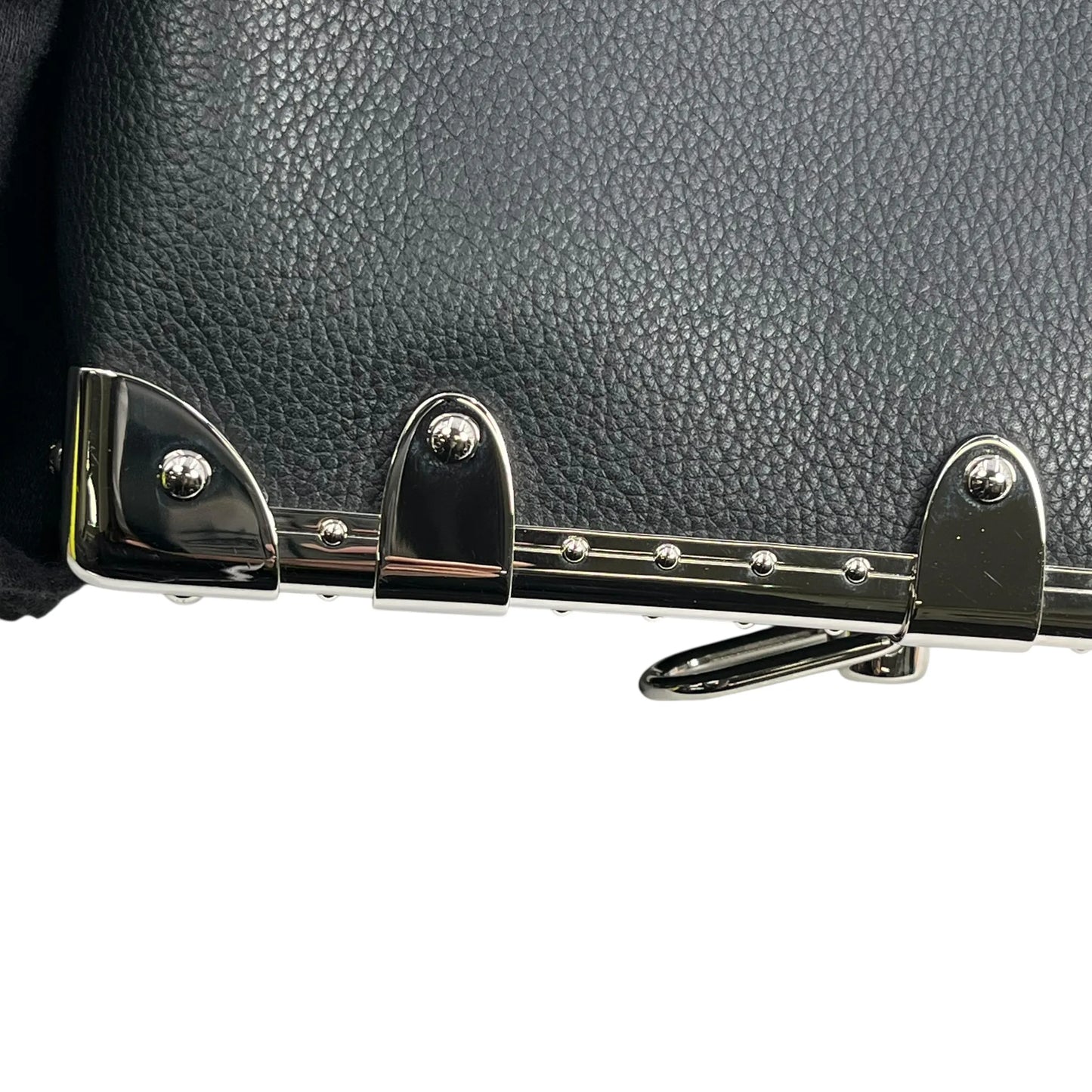 Louis Vuitton Calfskin Leather Side Trunk PM with Silver Hardware Handbag/Shoulder Bag - Black 