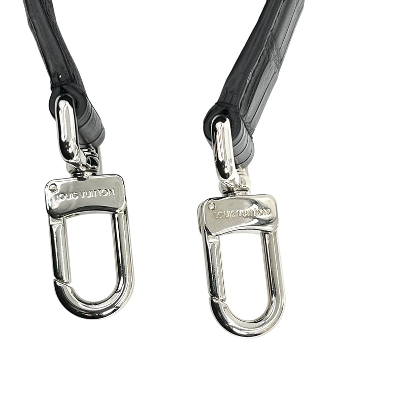 Louis Vuitton Calfskin Leather Side Trunk PM with Silver Hardware Handbag/Shoulder Bag - Black 