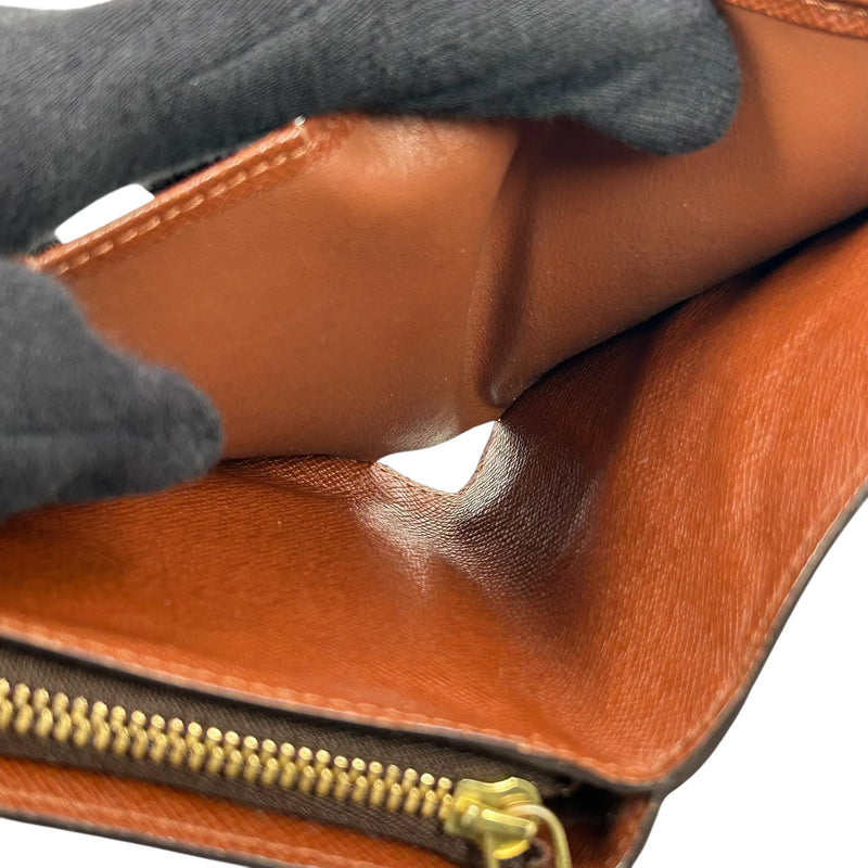 Louis Vuitton Monogram Canvas Compact Zip Bifold Wallet - Brown 