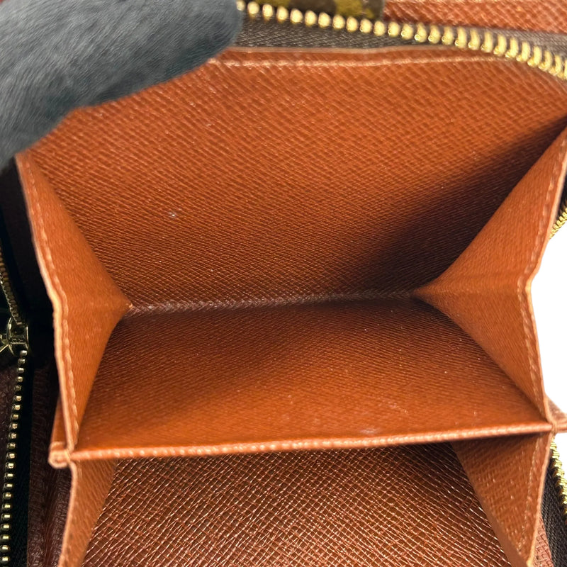 Louis Vuitton Monogram Canvas Compact Zip Bifold Wallet - Brown 