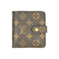 Louis Vuitton Monogram Canvas Compact Zip Bifold Wallet - Brown 