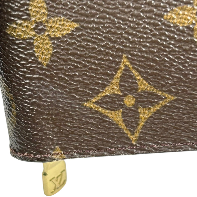 Louis Vuitton Monogram Canvas Compact Zip Bifold Wallet - Brown 