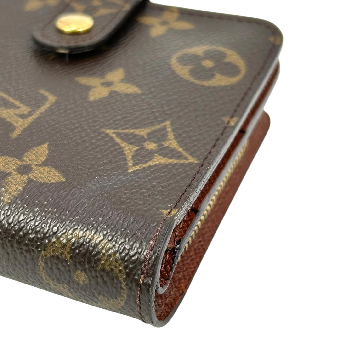 Louis Vuitton Monogram Canvas Compact Zip Bifold Wallet - Brown 