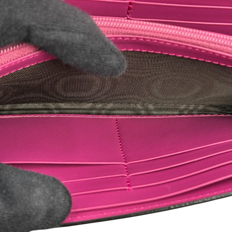 GUCCI Guccissima Leather Ribbon Long Wallet - Pink 