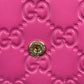GUCCI Guccissima Leather Ribbon Long Wallet - Pink 