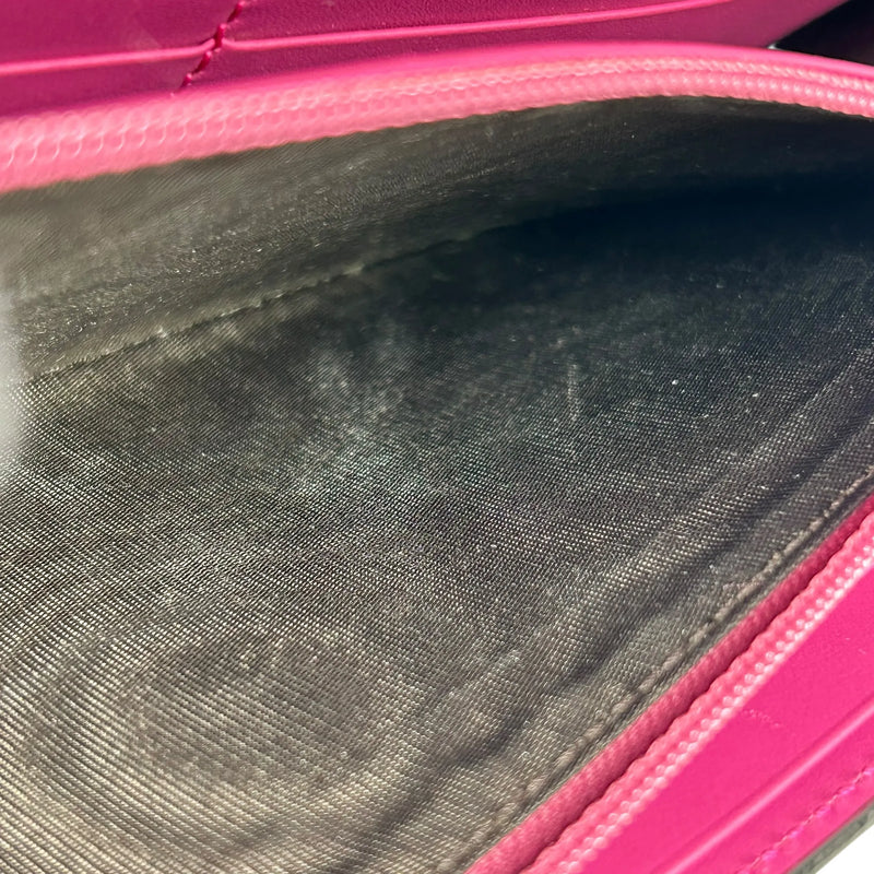 GUCCI Guccissima Leather Ribbon Long Wallet - Pink 