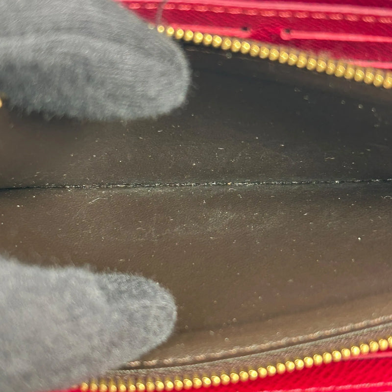 Louis Vuitton Monogram Canvas Portefeuille Clemence Fuchsia Long Wallet - Brown 
