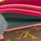 Louis Vuitton Monogram Canvas Portefeuille Clemence Fuchsia Long Wallet - Brown 