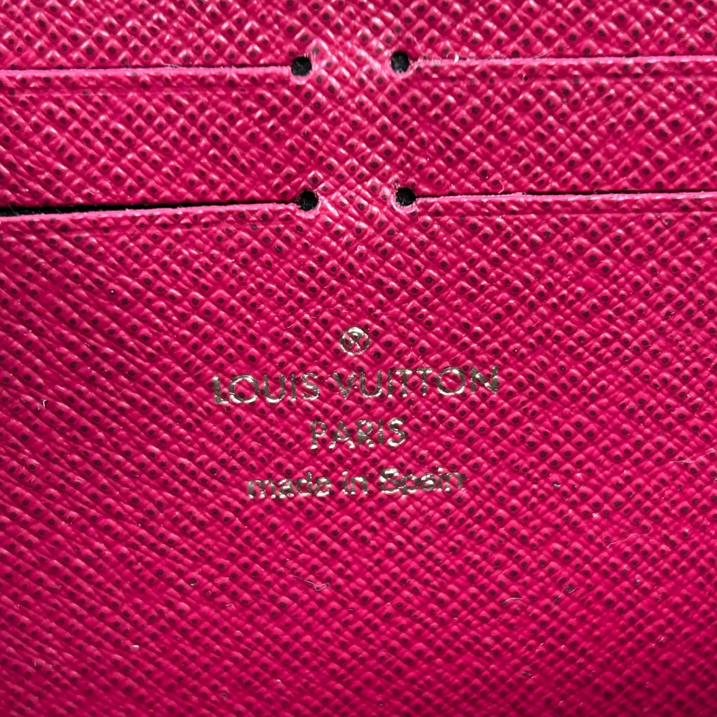 Louis Vuitton Monogram Canvas Portefeuille Clemence Fuchsia Long Wallet - Brown 