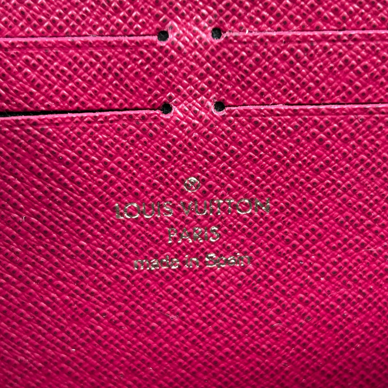 Louis Vuitton Monogram Canvas Portefeuille Clemence Fuchsia Long Wallet - Brown 