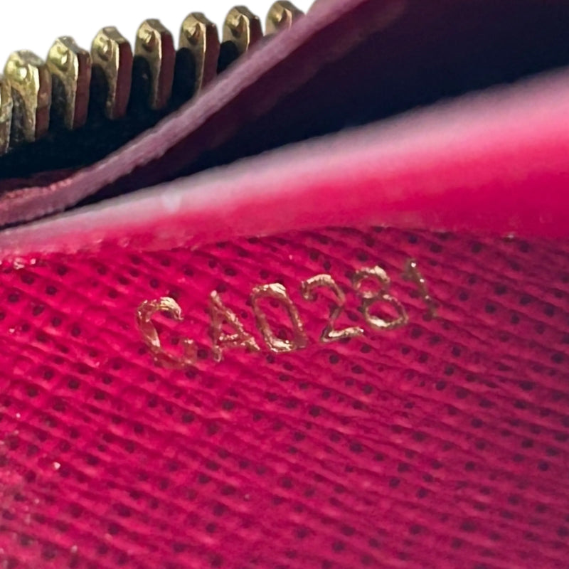 Louis Vuitton Monogram Canvas Portefeuille Clemence Fuchsia Long Wallet - Brown 