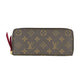 Louis Vuitton Monogram Canvas Portefeuille Clemence Fuchsia Long Wallet - Brown 