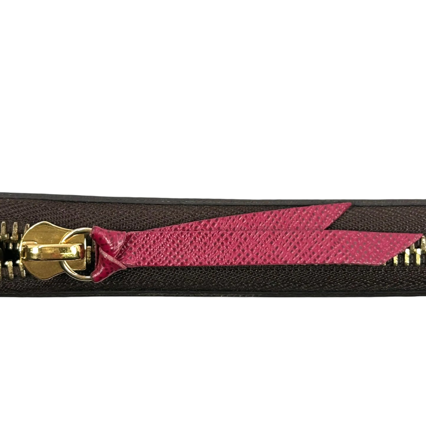 Louis Vuitton Monogram Canvas Portefeuille Clemence Fuchsia Long Wallet - Brown 