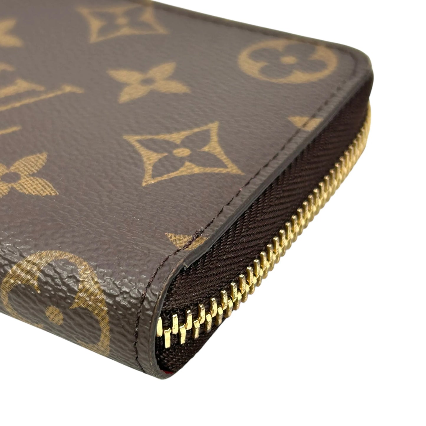 Louis Vuitton Monogram Canvas Portefeuille Clemence Fuchsia Long Wallet - Brown 