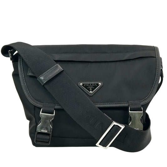 PRADA Re-Nylon Saffiano Leather Shoulder Bag 2VD066