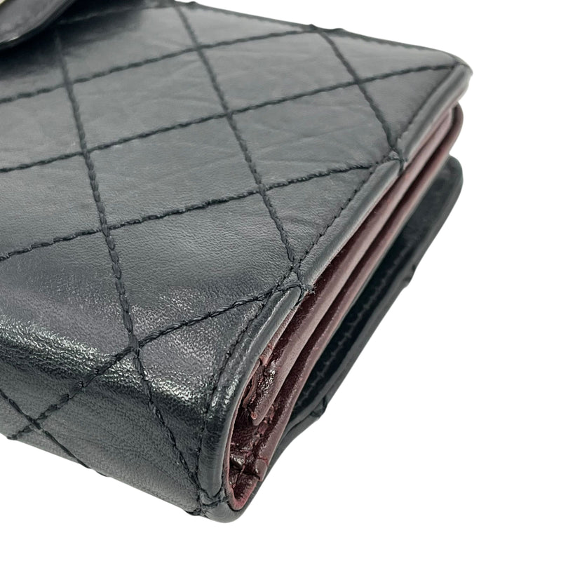CHANEL Matelasse Quilted Leather Long Wallet - Black