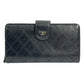 CHANEL Matelasse Quilted Leather Long Wallet - Black
