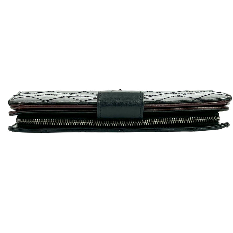 CHANEL Matelasse Quilted Leather Long Wallet - Black