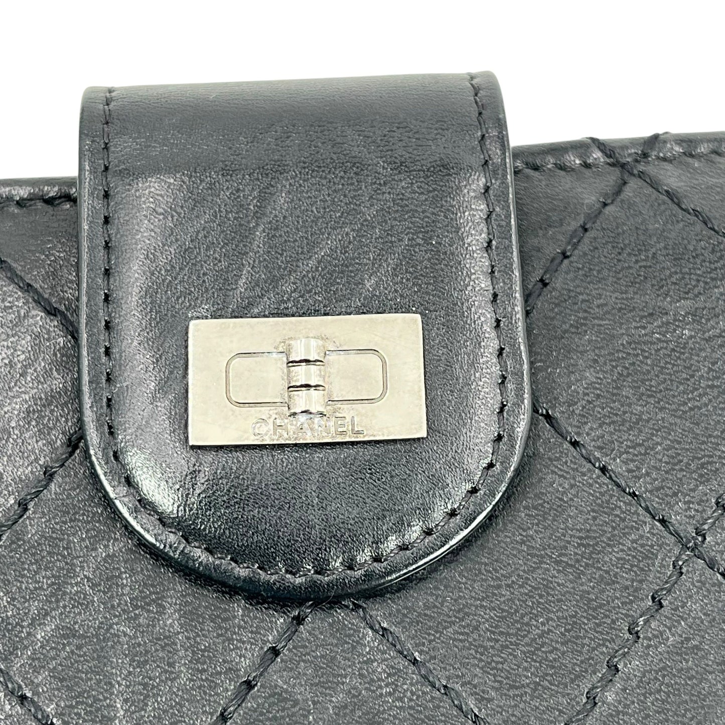 CHANEL Matelasse Quilted Leather Long Wallet - Black
