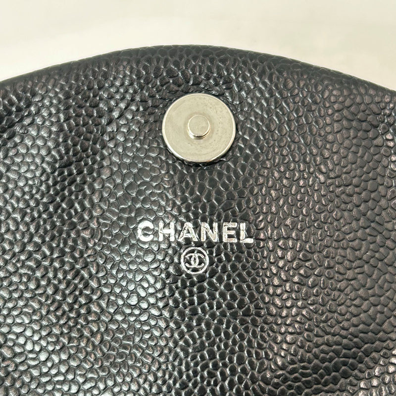 CHANEL ハーフムーン チェーンウォレット キャビアスキン_38171