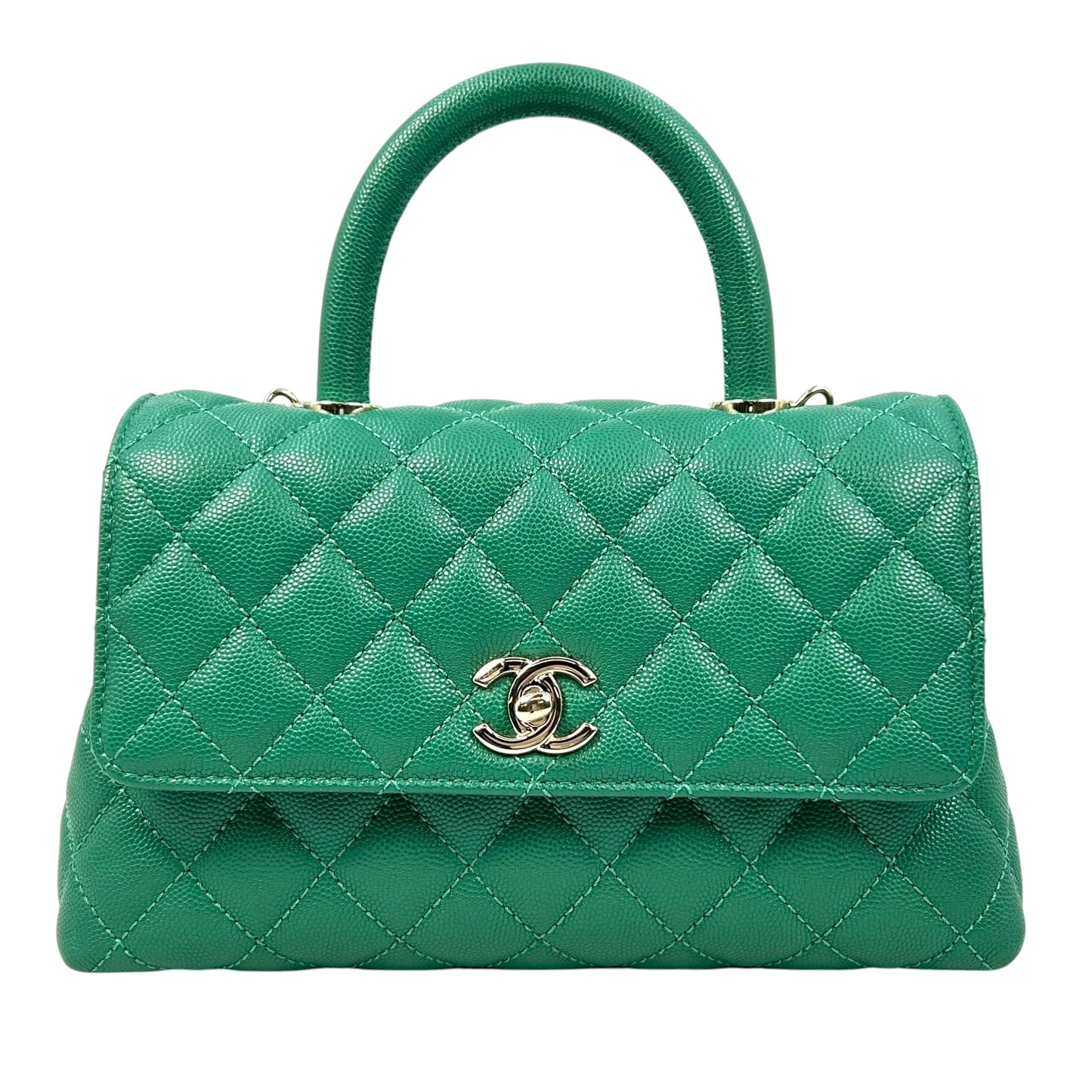 【中古】CHANEL ココハンドルXS キャビアスキン チェーンショルダー 38282
