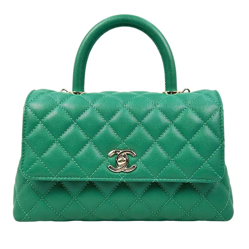 【中古】CHANEL ココハンドルXS キャビアスキン チェーンショルダー 38282