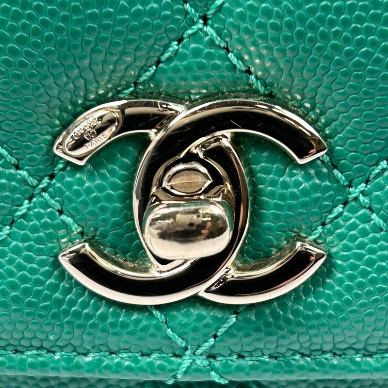 【中古】CHANEL ココハンドルXS キャビアスキン チェーンショルダー 38282