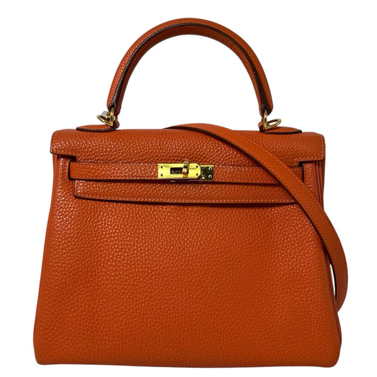 HERMES Kelly 25 Togo Handbag (Gold Hardware)