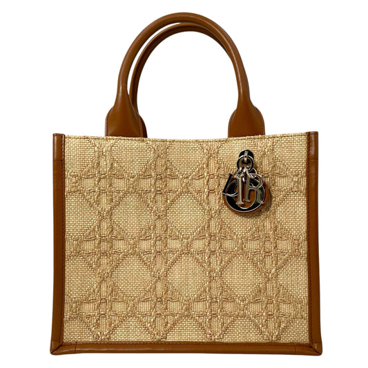 Christian Dior Book Tote Medium Raffia Lambskin