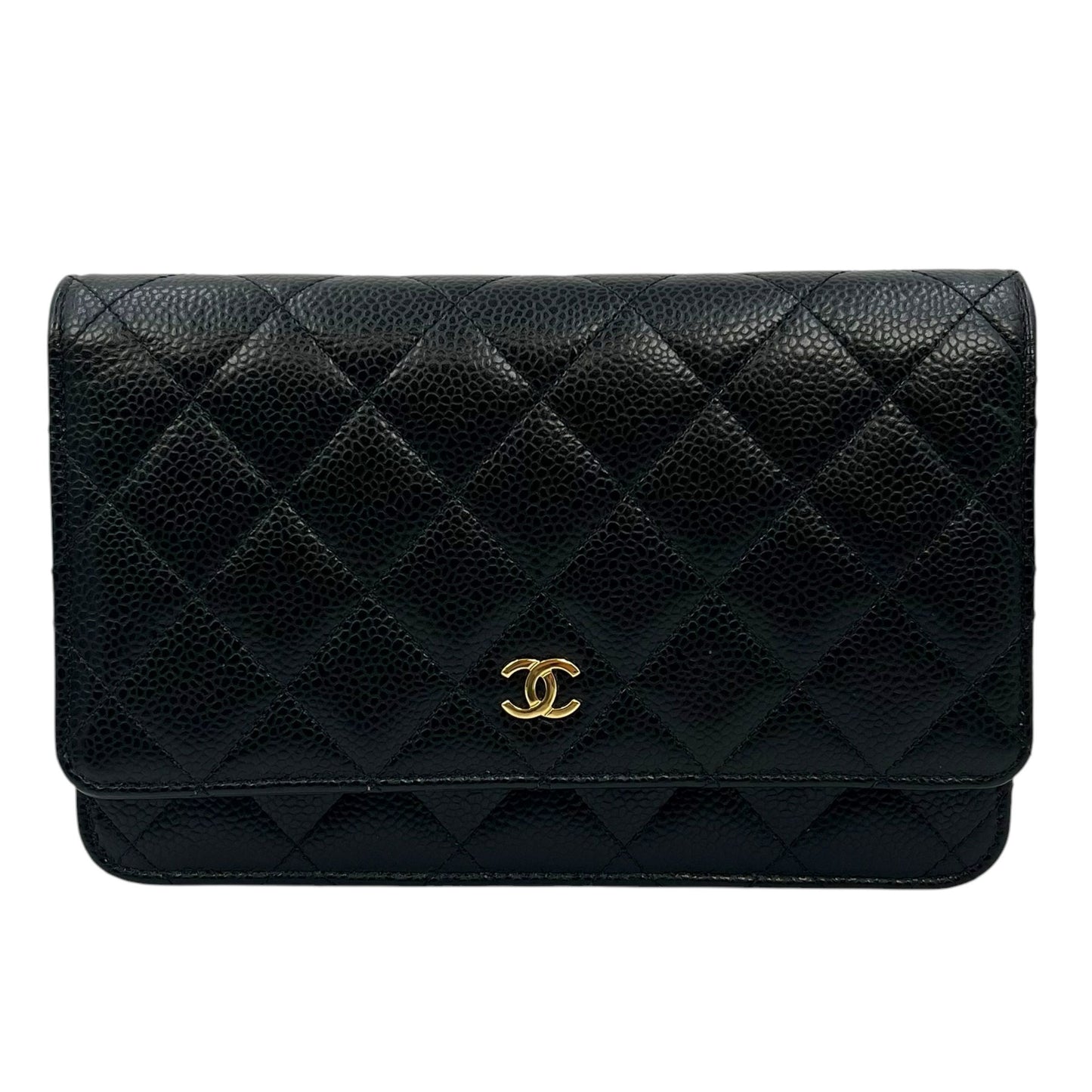 CHANEL チェーンウォレット キャビアスキン_38982