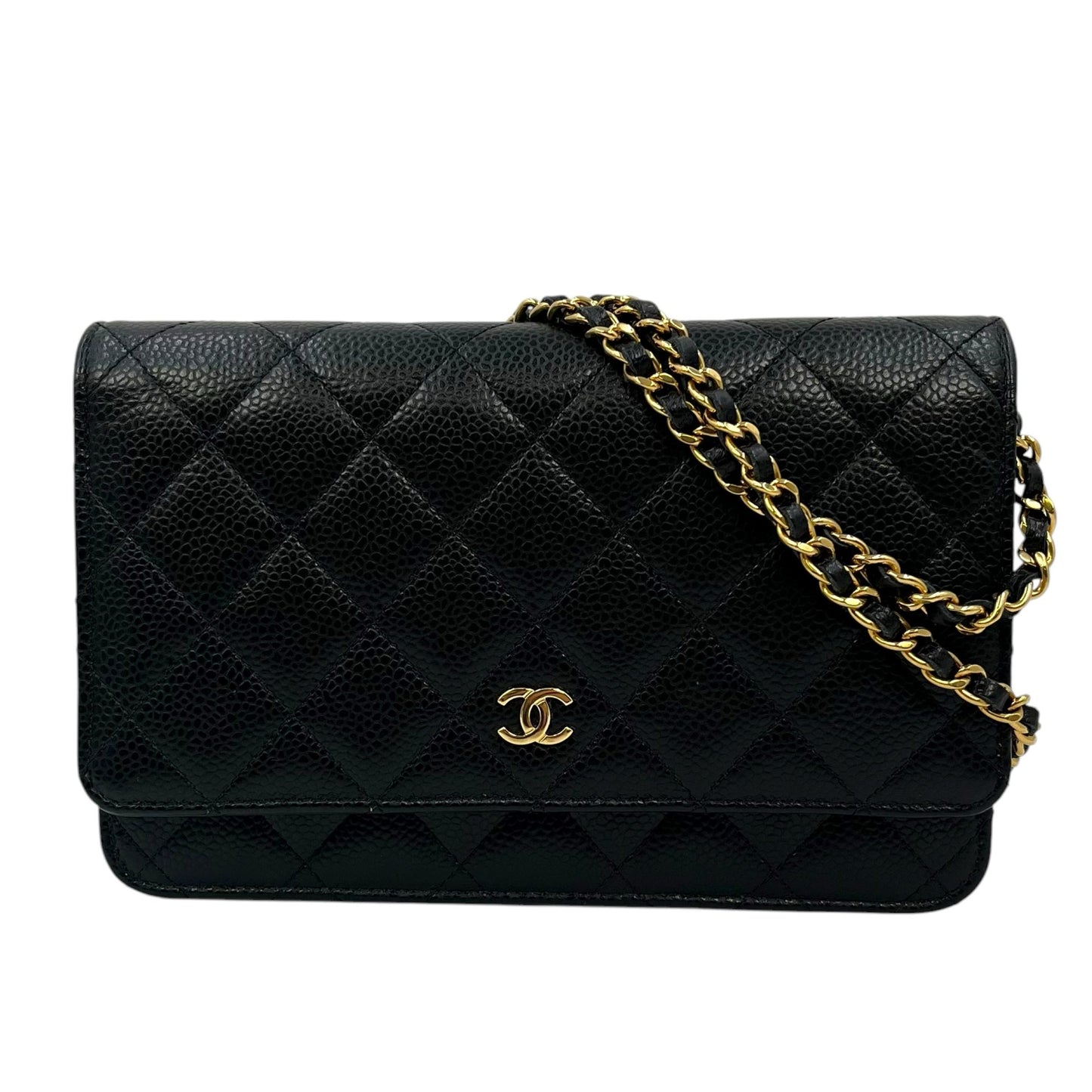 CHANEL チェーンウォレット キャビアスキン_38982