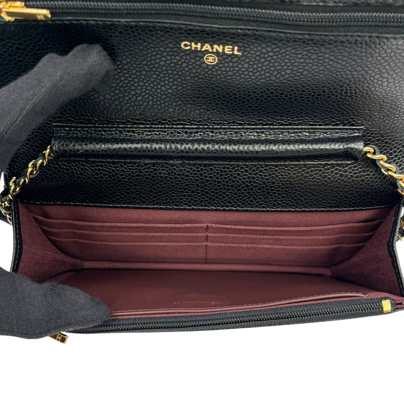 CHANEL チェーンウォレット キャビアスキン_38982