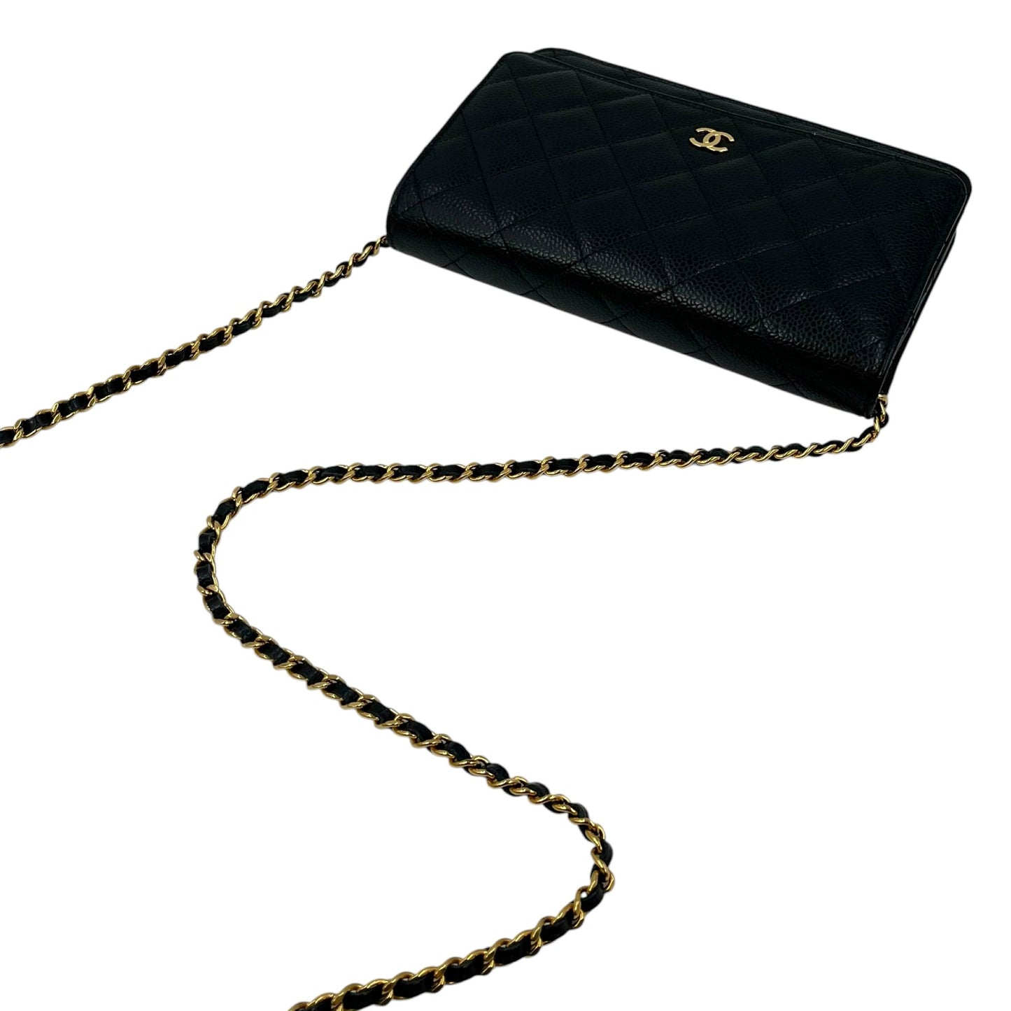 CHANEL チェーンウォレット キャビアスキン_38982