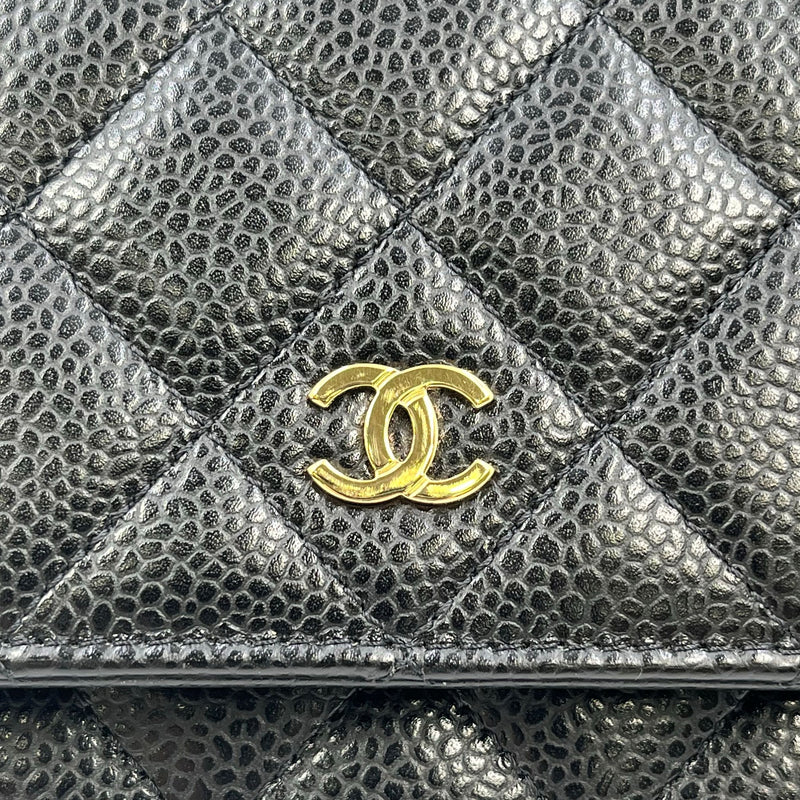 CHANEL チェーンウォレット キャビアスキン_38982