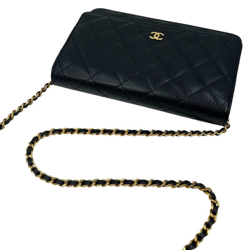 CHANEL チェーンウォレット キャビアスキン_38982