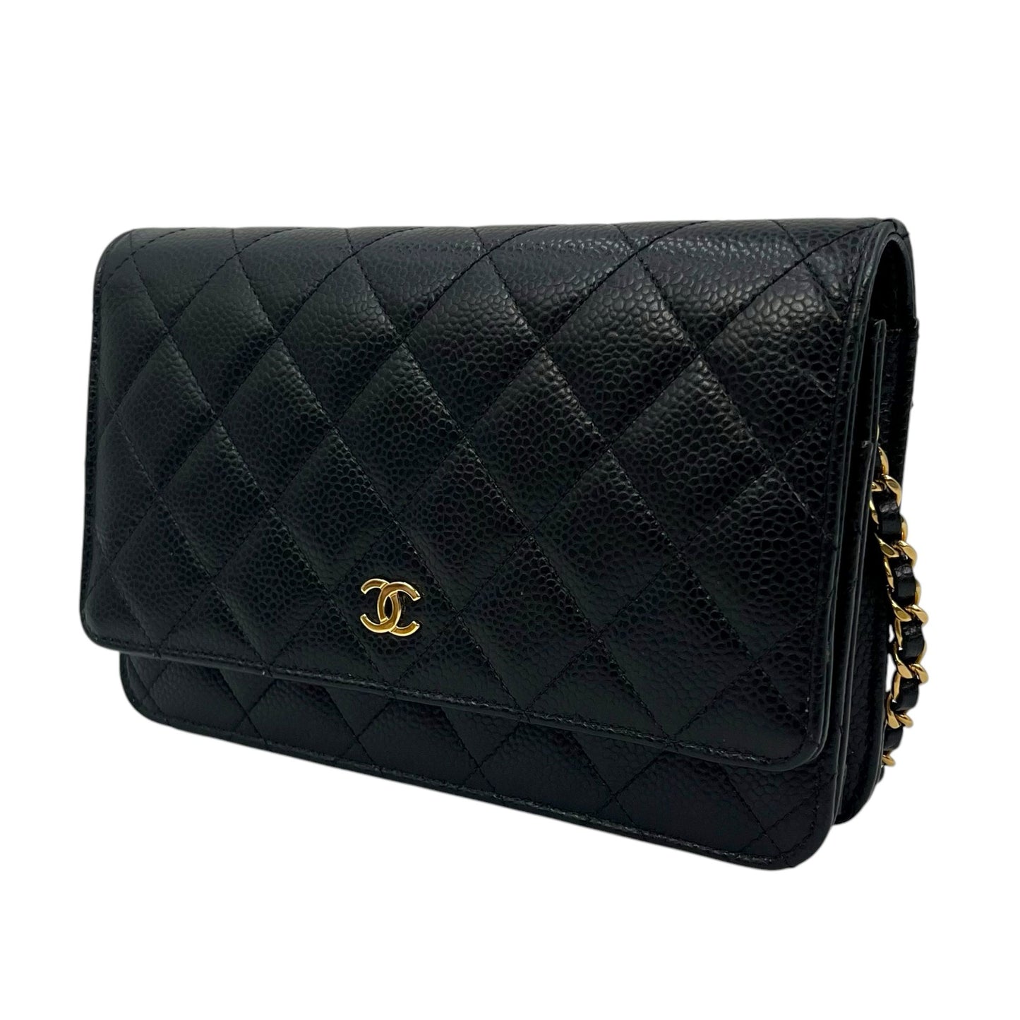 CHANEL チェーンウォレット キャビアスキン_38982