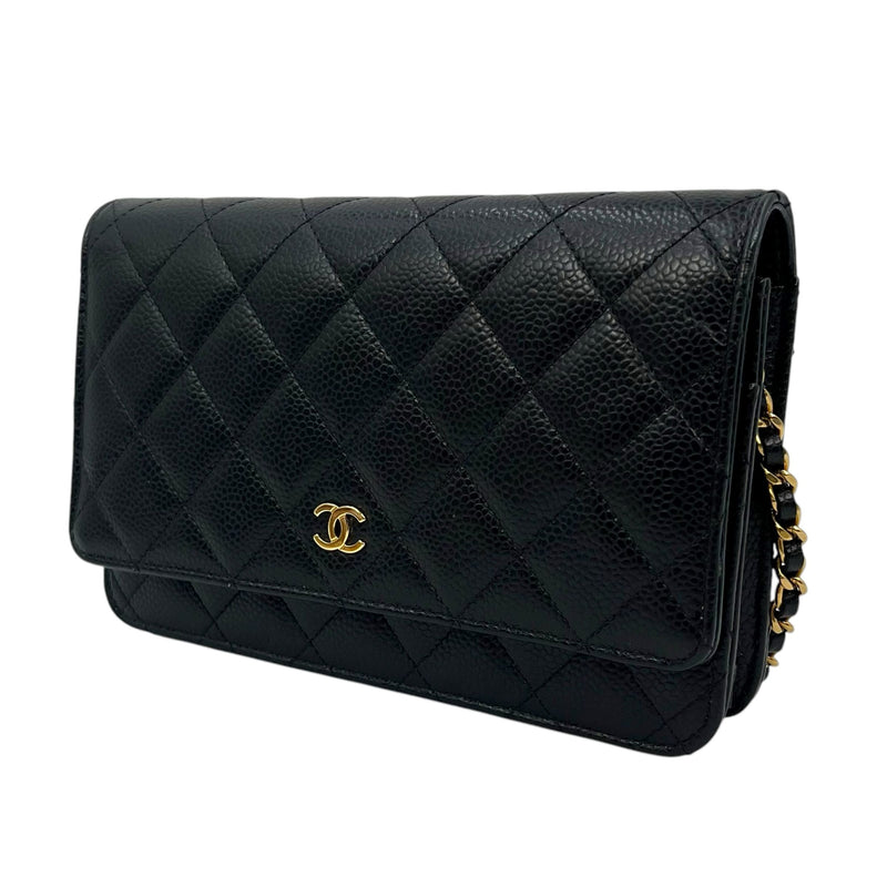 CHANEL チェーンウォレット キャビアスキン_38982