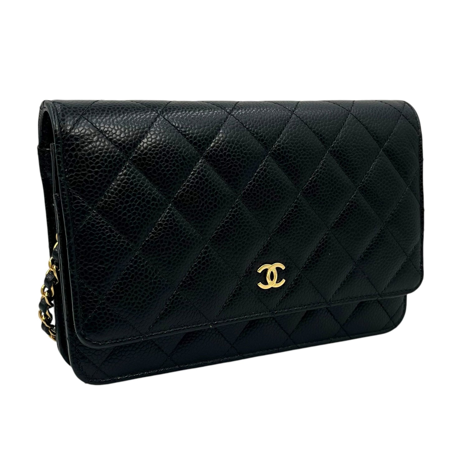 CHANEL チェーンウォレット キャビアスキン_38982