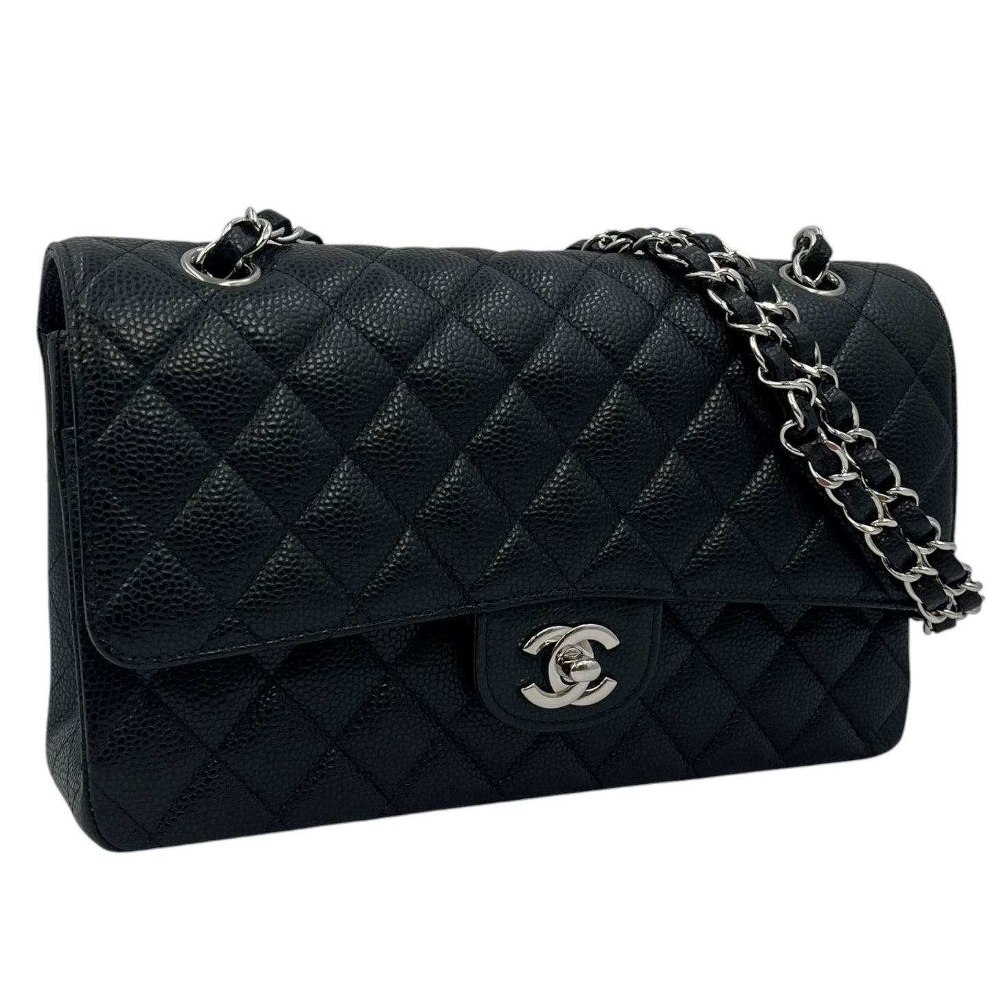 CHANEL_マトラッセ25 ダブルフラップ キャビアスキン_38994