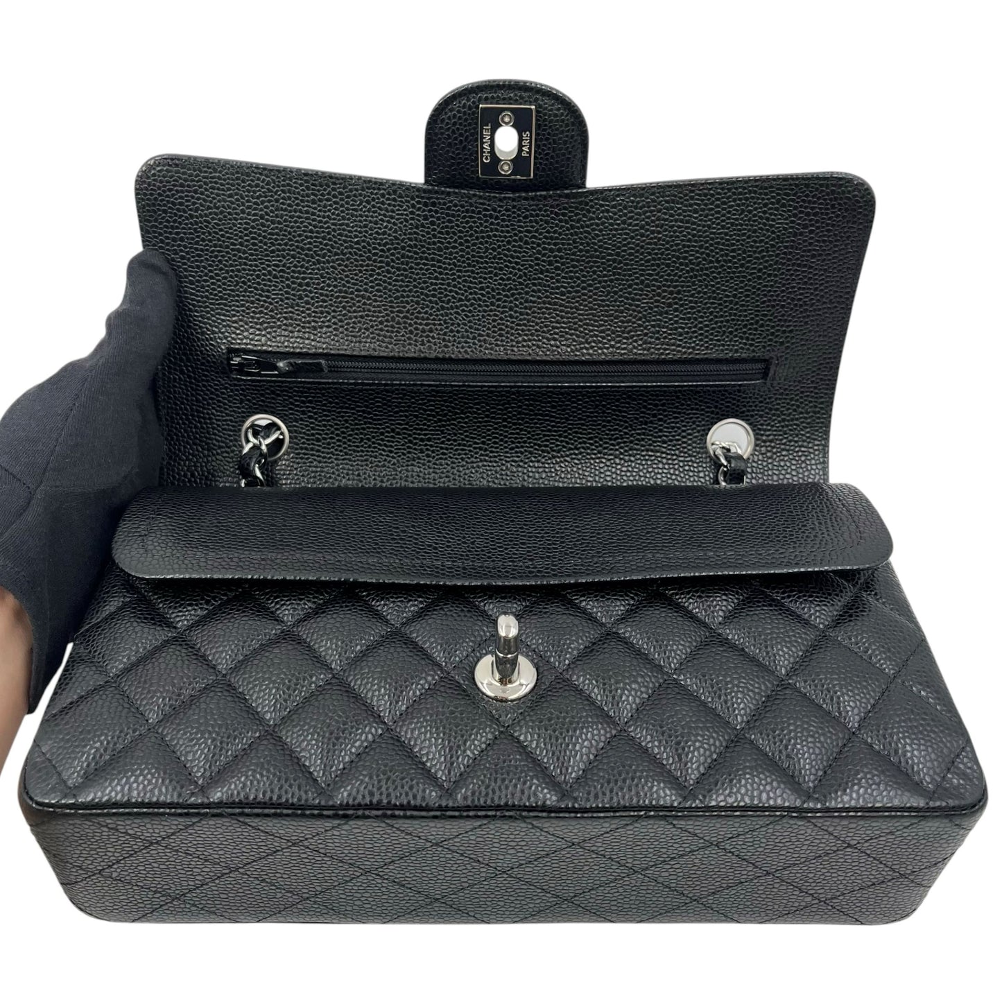 CHANEL_マトラッセ25 ダブルフラップ キャビアスキン_38994