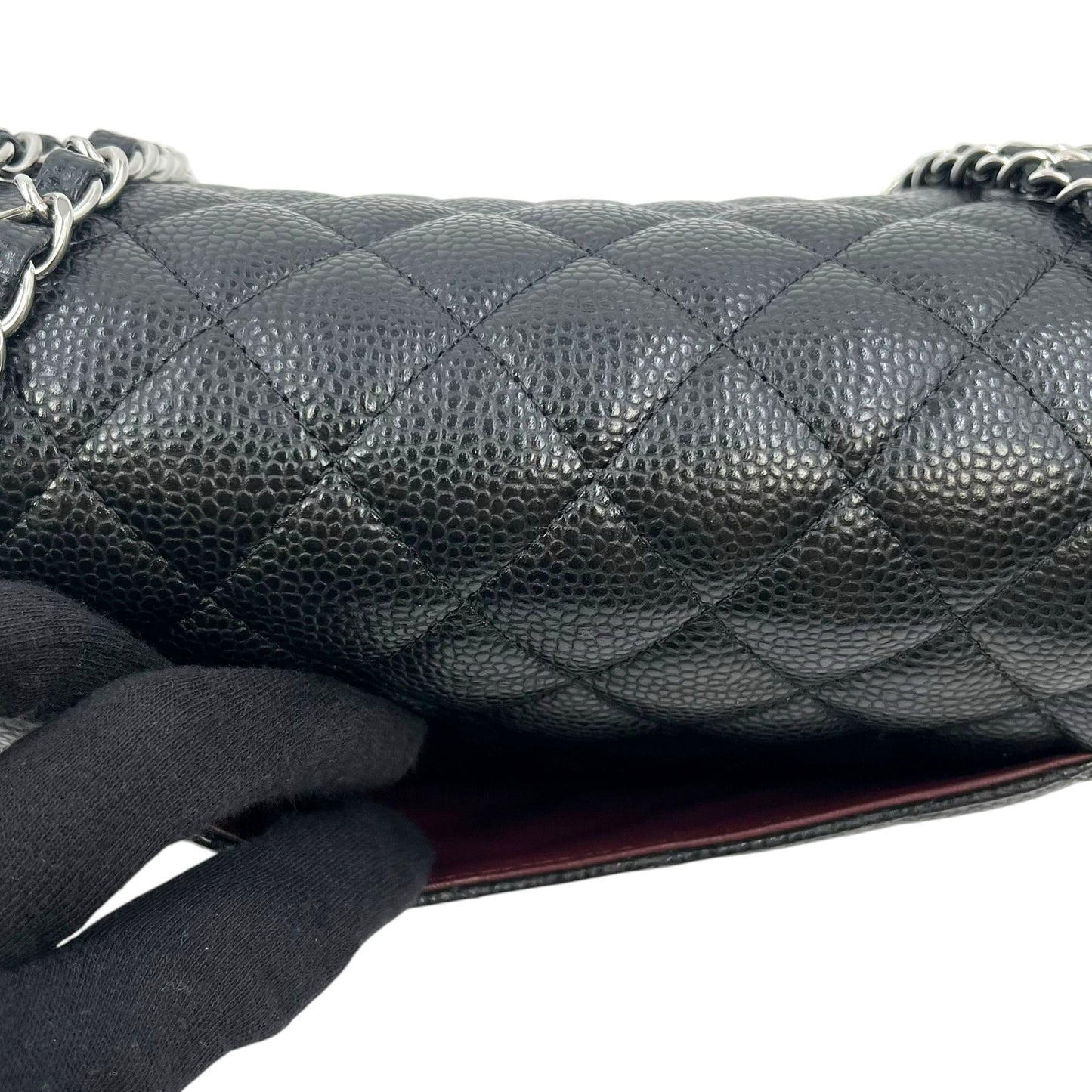 CHANEL_マトラッセ25 ダブルフラップ キャビアスキン_38994