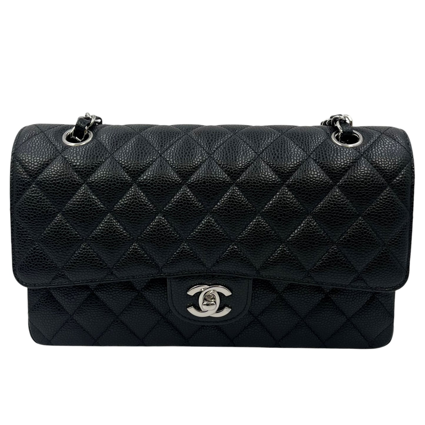 CHANEL_マトラッセ25 ダブルフラップ キャビアスキン_38994